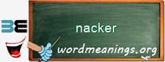 WordMeaning blackboard for nacker